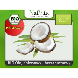 Olej kokosowy bio bezzapachowy niebielony sklep cena