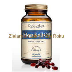 Olej z Kryla: Mega Krill Oil 600mg Omega-3 60 kapsułek