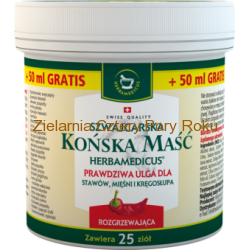Końska maść rozgrzewająca z 25 ziołami Szwajcarska maść końska Herbamedicus 300 ml