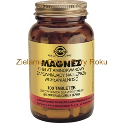 Magnez chelat Solgar Magnez o najlepszej przyswajalności