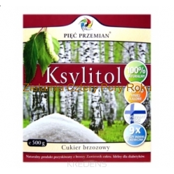 Ksylitol Cukier brzozowy Pięć Przemian 500 g