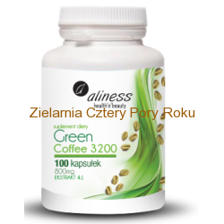 Green Coffee Aliness 3200 Standaryzowany ekstrakt z zielonej kawy Zielona kawa kapsułki 100 sztuk