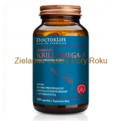 Doctor life Olej z kryla antarktycznego Antarctikc Krill Omega 3 600 mg 120 kapsułek